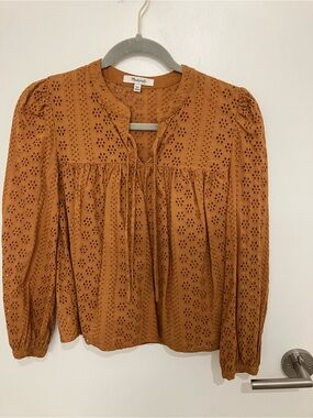 Madewell eyelet top